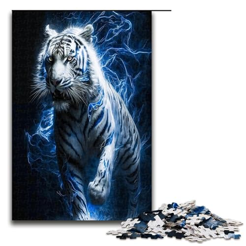 1000 teiliges Puzzle für Erwachsene Storm Tigers Spiel Puzzles ganze Familie 1000 Teile (75 x 50 cm) von ouynngjing