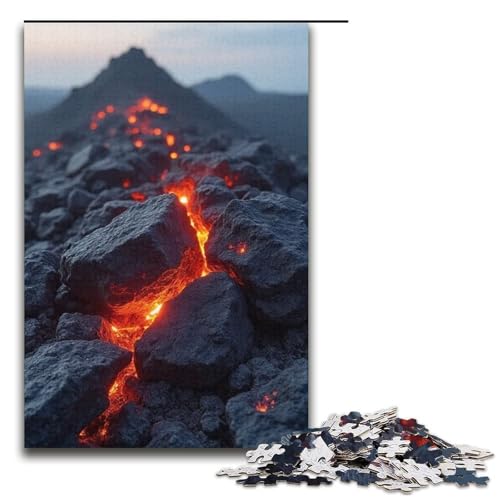 1000-teiliges Puzzle für Erwachsene Vulkangestein-Spiel Puzzles ganze Familie 1000 Teile (38 x 26 cm) von ouynngjing
