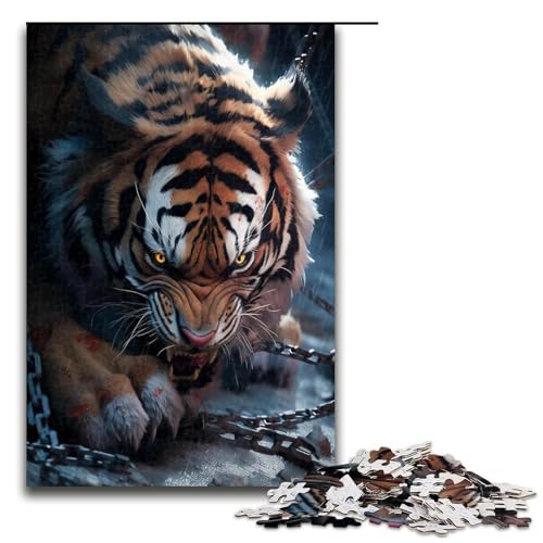 1000 teiliges Puzzle für Erwachsene Waldtiger Puzzlespiel perfekte Dekoration für Teenager ab 14 Jahren 1000 Teile (75 x 50 cm) von ouynngjing