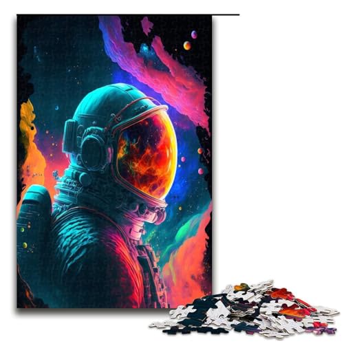 1000 teiliges Puzzle für Erwachsene Weltraum Astronauten Spiel Puzzles ganze Familie 1000 Teile (75 x 50 cm) von ouynngjing