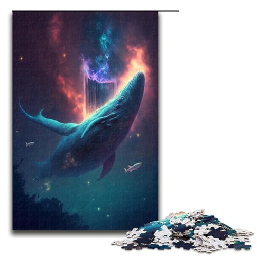 1000 teiliges Puzzle für Erwachsene Weltraumwale Spielpuzzle ganze Familie 1000 Teile (75 x 50 cm) von ouynngjing