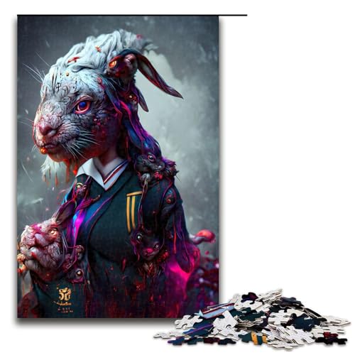 1000-teiliges Puzzle für Erwachsene allein, Schulkaninchen, Holzpuzzle, Lernspiel für Erwachsene, Herausforderungsspielzeug, 1000 Teile 1000-teiliges Puzzle für Erwachsene allein, Schulkaninchen, Holzpuzzle, Lernspiel für Erwachsene, Herausforderungsspielzeug, 1000 Teile von ouynngjing