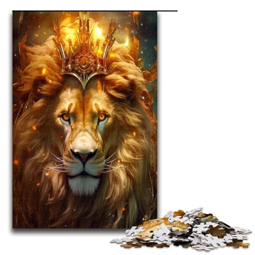 1000 teiliges Puzzle für Erwachsene der goldene Löwe als Geburtstagsgeschenk für Teenager ab 14 Jahren 1000 Teile (75 x 50 cm) von ouynngjing