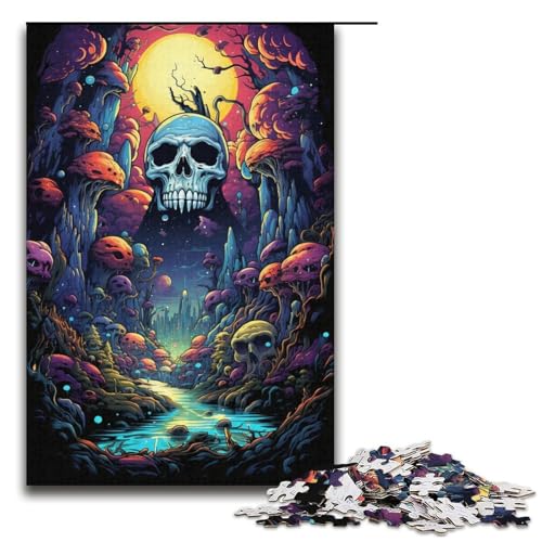 1000-teiliges Puzzle für Erwachsene farbenfrohe Fantasy-Monster lustiges Familienpuzzle mit passendem Poster und Quizblatt 1000 Teile (38 x 26 cm) von ouynngjing
