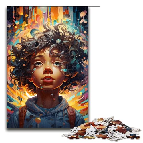 1000-teiliges Puzzle für Erwachsene farbenfrohes Fantasie-Puzzle für kleine Jungen Holzpuzzle anspruchsvolles Spiel 1000 Teile (75 x 50 cm) von ouynngjing