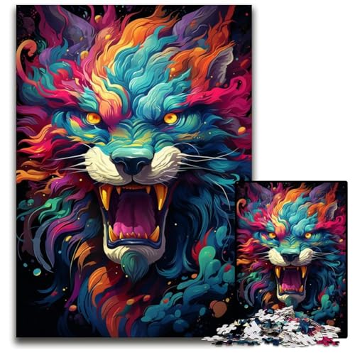 1000-teiliges Puzzle für Erwachsene geheimnisvolles Gemälde Tier-Puzzle anspruchsvolles Denkspiel entspannendes Spielzeug für Teenager 1000 Teile (38x26cm) von ouynngjing