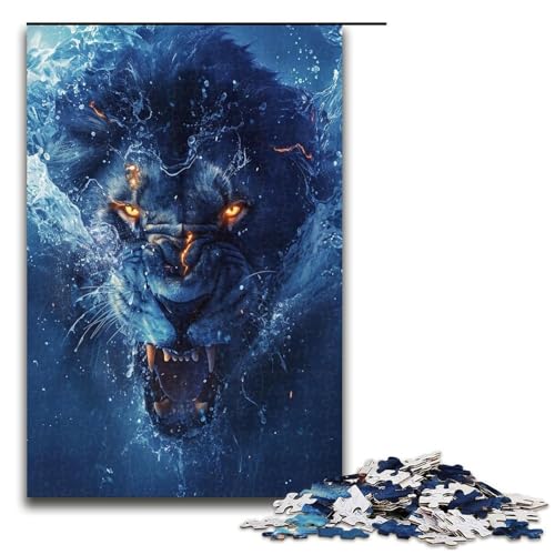 1000 teiliges Puzzle für Erwachsene isländische Lavalöwen Puzzle für Erwachsene Holzpuzzle anspruchsvolles Spiel 1000 Teile (75 x 50 cm) von ouynngjing