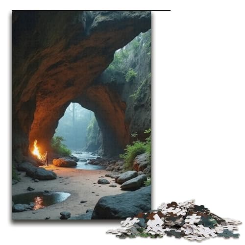 1000-teiliges Puzzle für Erwachsene kleine Höhle Spaß für die ganze Familie Familienspiel Stressabbau schwieriges Herausforderungspuzzle 1000 Teile (38 x 26 cm) von ouynngjing