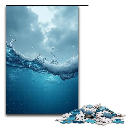 1000-teiliges Puzzle in der Nähe des Wassers Puzzles für Erwachsene Holzpuzzle Familienspiele 1000 Teile (75 x 50 cm) von ouynngjing