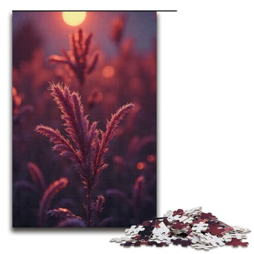 1000-teiliges Puzzle mit Sonnenuntergangslandschaft Geschenk-Puzzle für Erwachsene Weihnachtswunschliste mit Weihnachtsmann für Teenager ab 14 Jahren 1000 Teile (38 x 26 cm) von ouynngjing