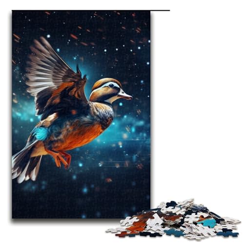 1000 teiliges Puzzle mit Sternenhimmel und Stockenten für Erwachsene Holzpuzzle Familienspiele 1000 Teile (75 x 50 cm) von ouynngjing
