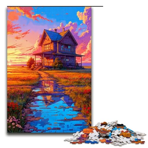 1000 teiliges Puzzlespiel „Sonnenuntergang in den Bergen“ für Erwachsene geeignet für Paare und Teenager ab 14 Jahren 1000 Teile (75 x 50 cm) von ouynngjing