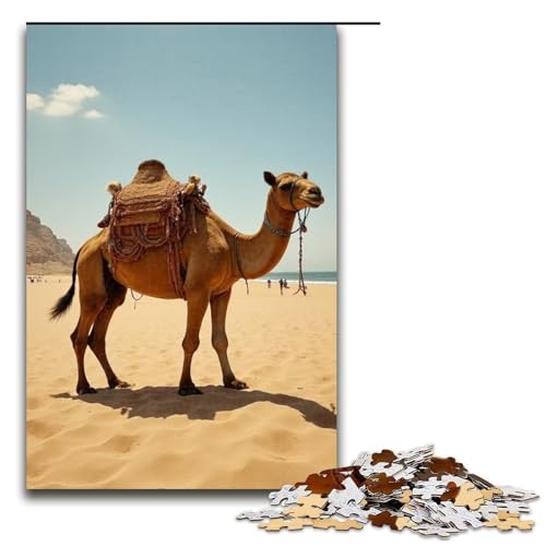 1000-teiliges Sandkamel-Puzzle für Erwachsene Holzpuzzle Familienspiele 1000 Teile (75 x 50 cm) von ouynngjing