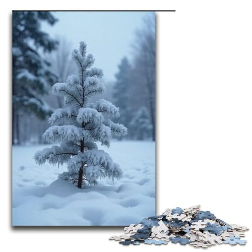 1000-teiliges Schneepuzzle für Erwachsene Holzpuzzle Familienspiele 1000 Teile (75 x 50 cm) von ouynngjing