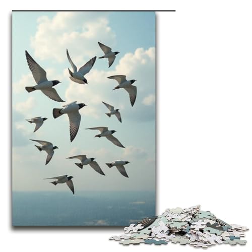 1000-teiliges Schwalbenpuzzle für Erwachsene Holzpuzzle Familienspiele 1000 Teile (75 x 50 cm) von ouynngjing