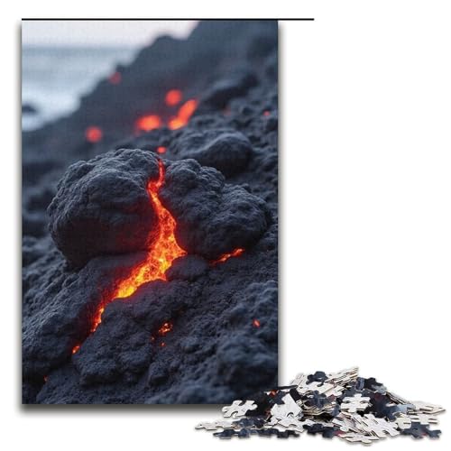 1000-teiliges Vulkangestein-Puzzle für Kinder Holzpuzzle Heimkunst-Dekoration 1000 Teile (38 x 26 cm) von ouynngjing