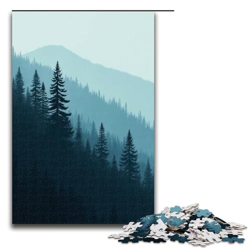 1000-teiliges Zedernholz-Puzzle für Kinder Holzpuzzle Heimkunst-Dekor 1000 Teile (75 x 50 cm) von ouynngjing