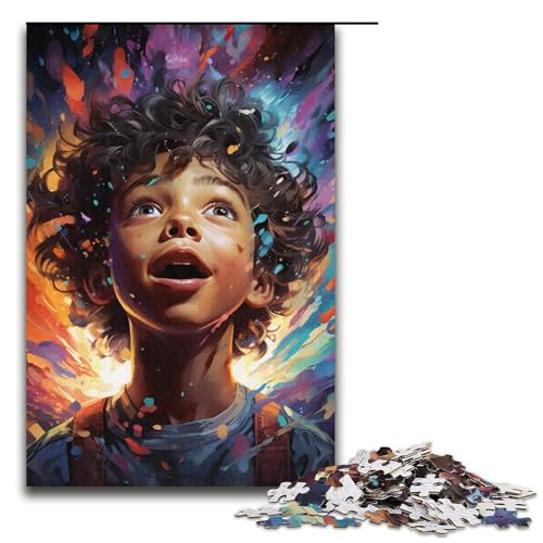 1000-teiliges buntes Fantasie-Puzzle für kleine Jungen Geschenk-Puzzle für Erwachsene Weihnachtswunschliste mit Weihnachtsmann für Teenager ab 14 Jahren 1000 Teile (38 x 26 cm) von ouynngjing