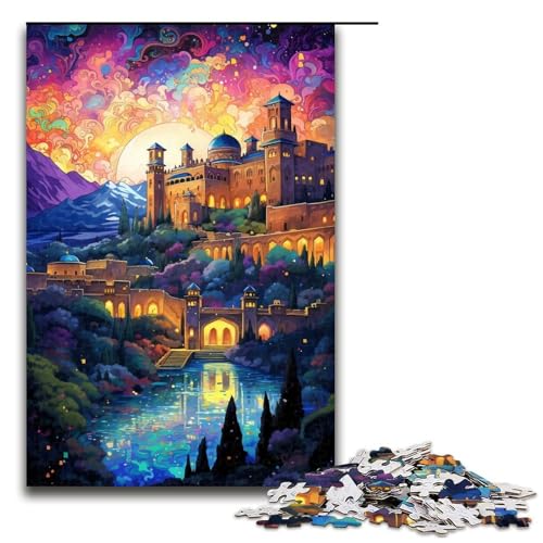 1000teiliges AlhambraPalastPuzzle für Kinder Holzpuzzle Heimkunstdekor 1000 PCS (75 x 50 cm) von ouynngjing