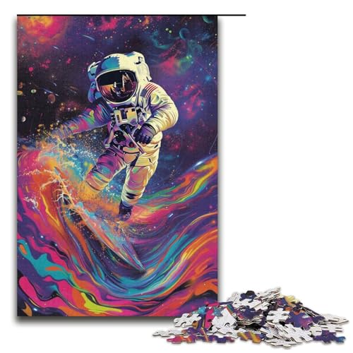 1000teiliges AstronautenSurfPuzzle für Erwachsene unmögliches Puzzle zum Stressabbau für Teenager ab 14 Jahren 1000 Teile (38 x 26 cm) von ouynngjing