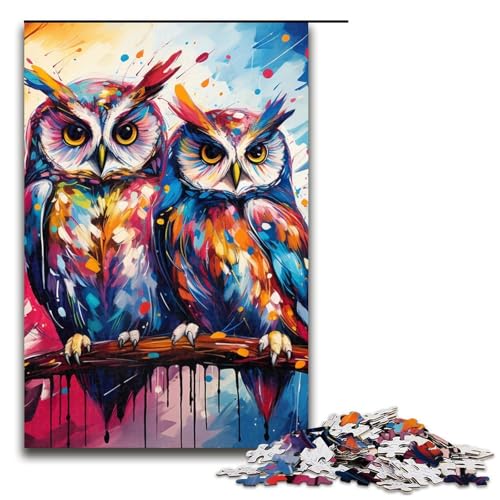 1000teiliges FantasyArtEulenPuzzle für Erwachsene Holzpuzzle Familienspiele 1000 Teile (75 x 50 cm) von ouynngjing