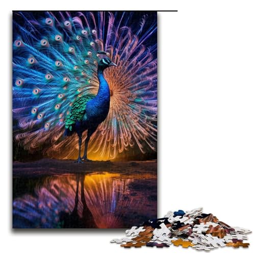 1000teiliges GalaxyPfauenPuzzle für Erwachsene unmögliches Puzzle zum Stressabbau für Teenager ab 14 Jahren 1000 Teile (75 x 50 cm) von ouynngjing