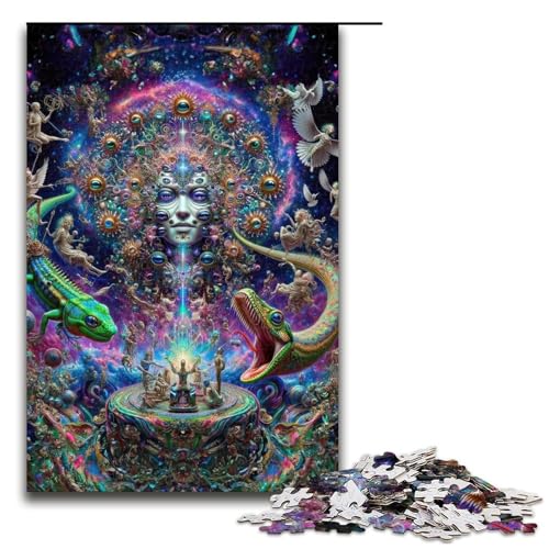 1000teiliges HorrorKreaturenPuzzle für Kinder Holzpuzzle HeimkunstDekor 1000 Teile (75 x 50 cm) von ouynngjing