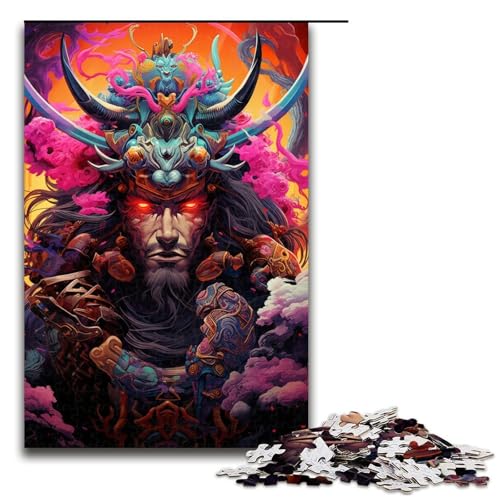 1000teiliges Japanisches SakuraSamuraiPuzzle für Erwachsene unmögliches Puzzle zum Stressabbau für Teenager ab 14 Jahren 1000 PCS (75 x 50 cm) von ouynngjing
