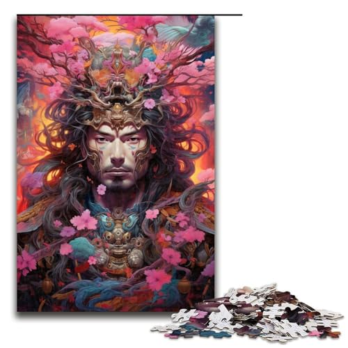 1000teiliges Japanisches SakuraSamuraiPuzzlespiel Puzzle für Erwachsene geeignet für Paare und Teenager ab 14 Jahren 1000 PCS (75 x 50 cm) von ouynngjing
