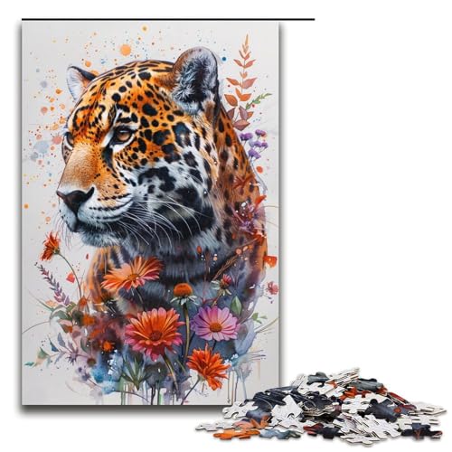 1000teiliges LeopardenPuzzle für Erwachsene unmögliches Puzzle zum Stressabbau für Teenager ab 14 Jahren 1000 Teile (75 x 50 cm) von ouynngjing