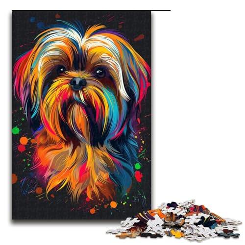 1000teiliges LhasaApsoHundeKunstPuzzle für Kinder Holzpuzzle HeimkunstDekor 1000 PCS (75 x 50 cm) von ouynngjing