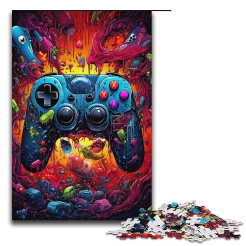 1000teiliges NeonGamecontrollerPuzzle für Erwachsene unmögliches Puzzle zum Stressabbau für Teenager ab 14 Jahren 1000 Teile (38 x 26 cm) von ouynngjing