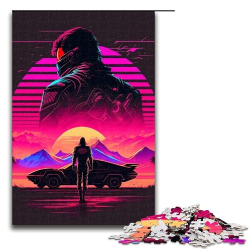 1000teiliges NeonSonnenuntergangPuzzlespiel Puzzle für Erwachsene geeignet für Paare und Teenager ab 14 Jahren 1000 Teile (75 x 50 cm) von ouynngjing