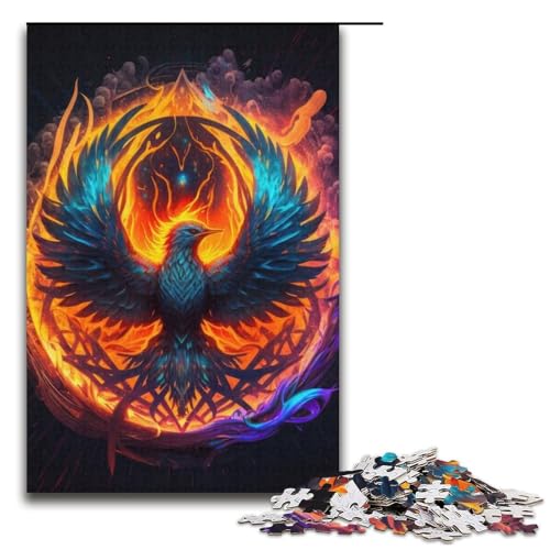 1000teiliges PhoenixSiegelPuzzle für Erwachsene unmögliches Puzzle zum Stressabbau für Teenager ab 14 Jahren 1000 Teile (38 x 26 cm) von ouynngjing