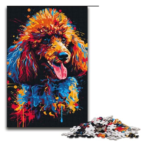 1000teiliges PudelDJNeonPuzzlespiel Puzzle für Erwachsene geeignet für Paare und Teenager ab 14 Jahren 1000 Teile (38 x 26 cm) von ouynngjing
