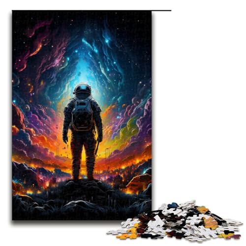 1000teiliges Puzzle „Astronaut auf dem Planeten Puzzle für Erwachsene Holzpuzzle Familienspiele 1000 Teile (75 x 50 cm) von ouynngjing