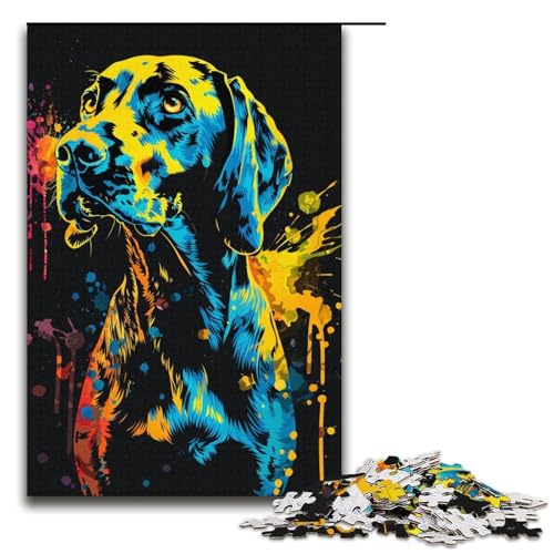 1000teiliges Puzzle „Deutscher KurzhaarVorstehhund“ für Erwachsene Holzpuzzle anspruchsvolles Spiel 1000 Teile (38 x 26 cm) von ouynngjing