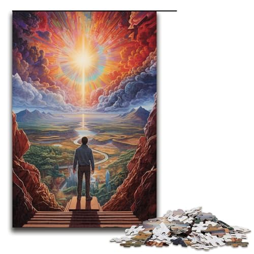 1000teiliges Puzzle „Die Welt allein betrachten für Erwachsene und Kinder Holzpuzzle pädagogisches Spielzeug zum Stressabbau Puzzle 1000 Teile (75 x 50 cm) von ouynngjing