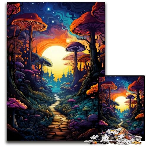 1000teiliges Puzzle „FantasySonnenuntergangslandschaft unmögliches Puzzle für Erwachsene Heimdekoration und Urlaubsspaß 1000 Teile (75 x 50 cm) von ouynngjing