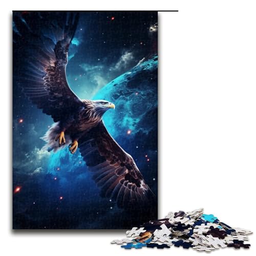 1000teiliges Puzzle „Galaxien und Adler“ für Erwachsene Holzpuzzle Familienspiele 1000 Teile (75 x 50 cm) von ouynngjing