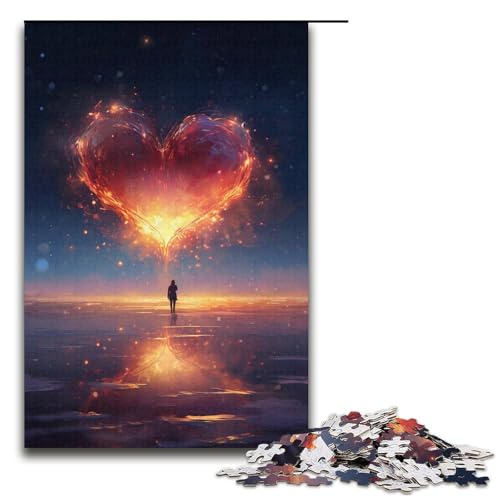 1000teiliges Puzzle „Love Romance für Erwachsene und Kinder Holzpuzzle pädagogisches Spielzeug zum Stressabbau Puzzle 1000 Teile (38 x 26 cm) von ouynngjing