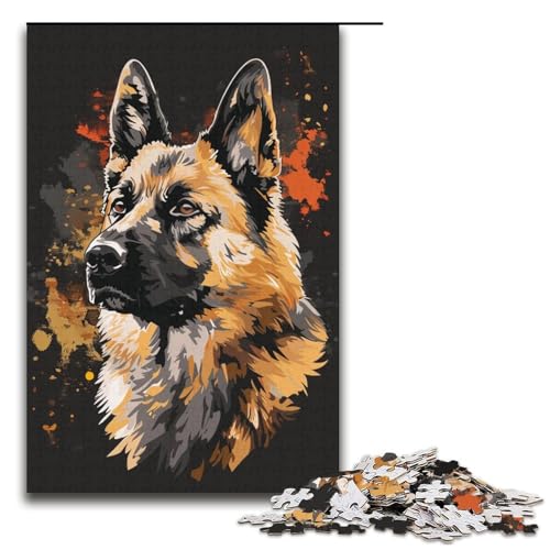 1000teiliges Puzzle „Norwegischer Elchhund“ KunstPuzzle Holzpuzzle Lernspiele Heimdekoration 1000 Teile (38 x 26 cm) von ouynngjing