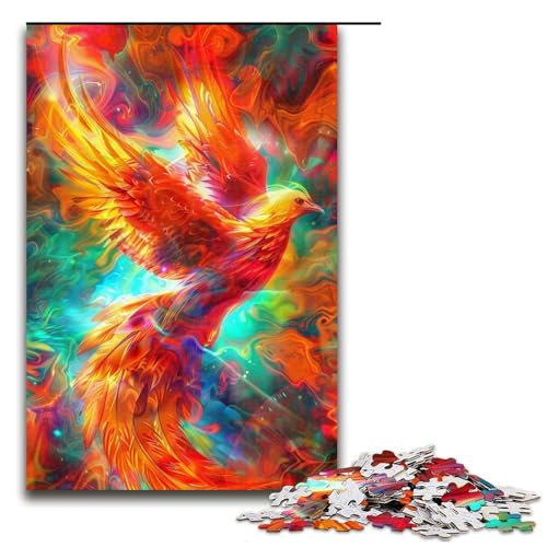 1000teiliges Puzzle „Phönixvogel“ für Erwachsene Holzpuzzle anspruchsvolles Spiel 1000 Teile (75 x 50 cm) von ouynngjing