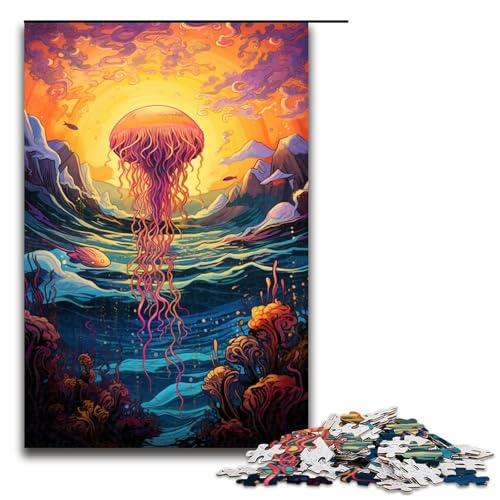 1000teiliges Puzzle „Tiere im Meer Puzzle für Erwachsene Holzpuzzle Familienspiel 1000 Teile (75 x 50 cm) von ouynngjing