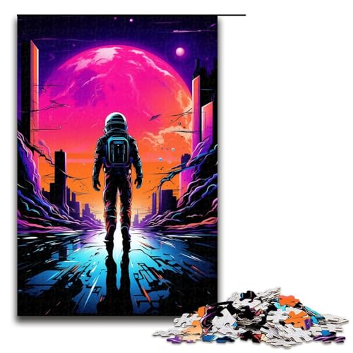 1000teiliges Puzzle „TraumAstronauten“ Puzzle für Erwachsene Holzpuzzle Familienspiel 1000 Teile (75 x 50 cm) von ouynngjing