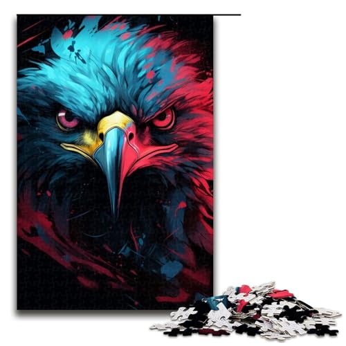 1000teiliges Puzzle AdlerKunstPuzzle für Erwachsene Holzpuzzle Familienspiel 1000 Teile (75 x 50 cm) von ouynngjing