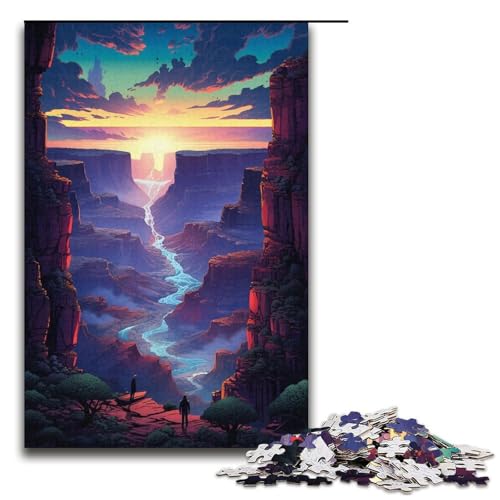 1000teiliges Puzzle American Grand Canyon Puzzle für Erwachsene Holzpuzzle anspruchsvolles Spiel 1000 Teile (38 x 26 cm) von ouynngjing