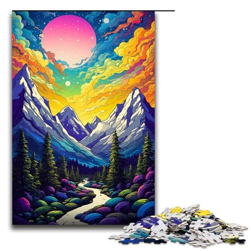 1000teiliges Puzzle Arctic_Granite_MountaiJigsaw für Erwachsene und Kinder Holzpuzzle pädagogisches Spielzeug zum Stressabbau Puzzle 1000 Teile (75 x 50 cm) von ouynngjing