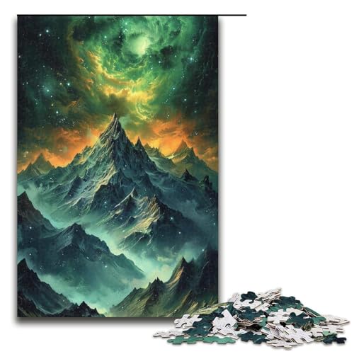 1000teiliges Puzzle Bunte SchneebergPuzzles für Erwachsene Holzpuzzle Familienspiele 1000 Teile (75 x 50 cm) von ouynngjing