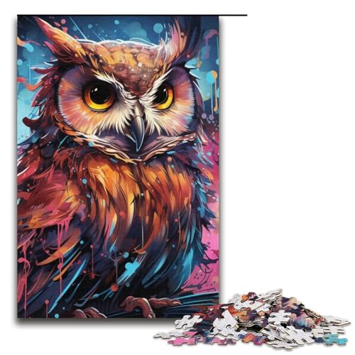 1000teiliges Puzzle FantasyArtEulenPuzzle für Erwachsene Holzpuzzle Familienspiele 1000 Teile (38 x 26 cm) von ouynngjing